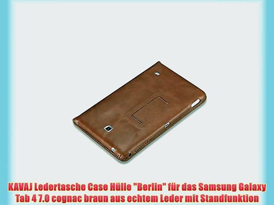 KAVAJ Ledertasche Case H?lle Berlin f?r das Samsung Galaxy Tab 4 7.0 cognac braun aus echtem