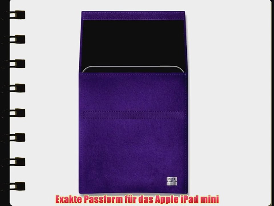 SIMON PIKE Tablet PC Tasche Atlanta V lila f?r Apple iPad mini aus Wollfilz