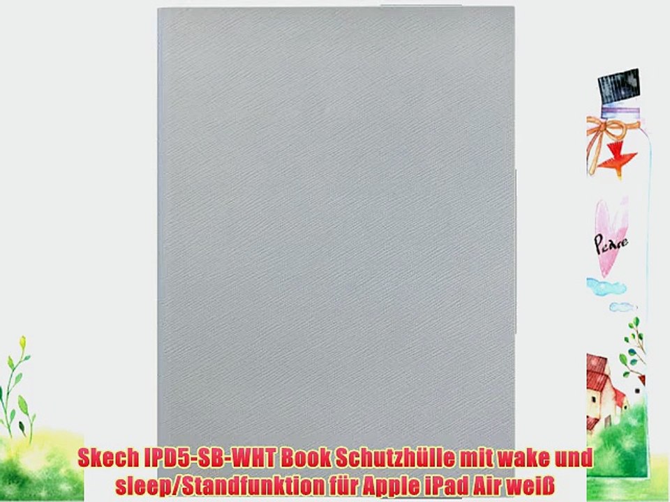 Skech IPD5-SB-WHT Book Schutzh?lle mit wake und sleep/Standfunktion f?r Apple iPad Air wei?