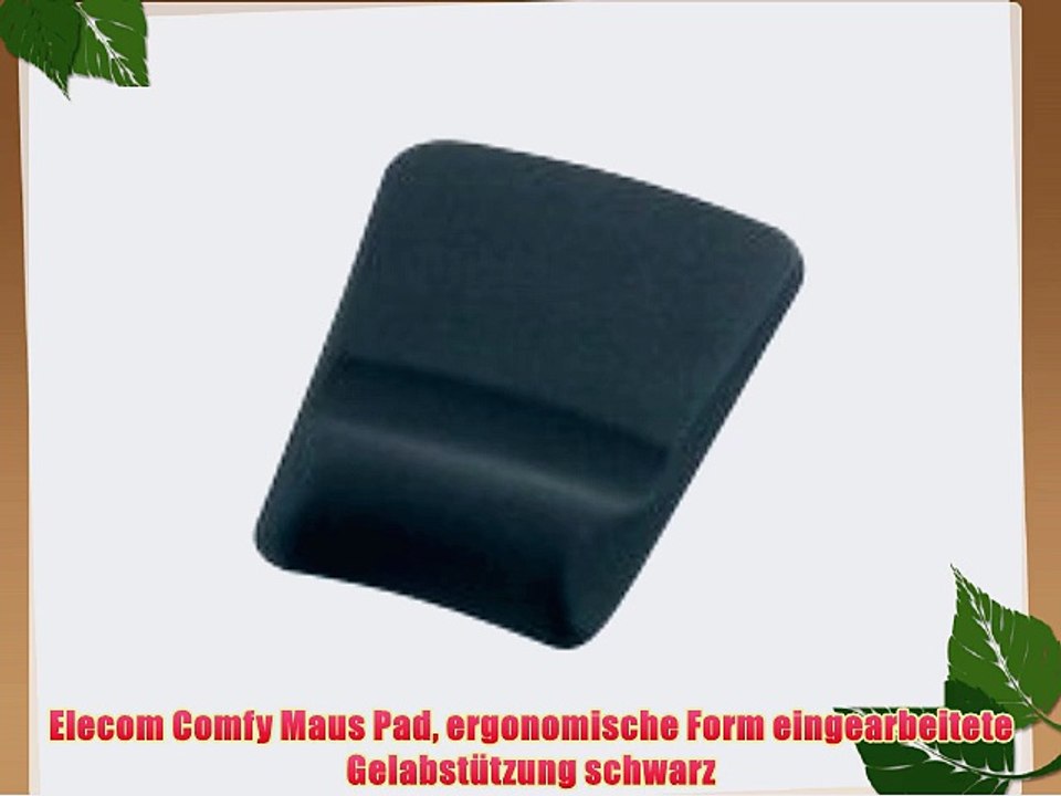Elecom Comfy Maus Pad ergonomische Form eingearbeitete Gelabst?tzung schwarz