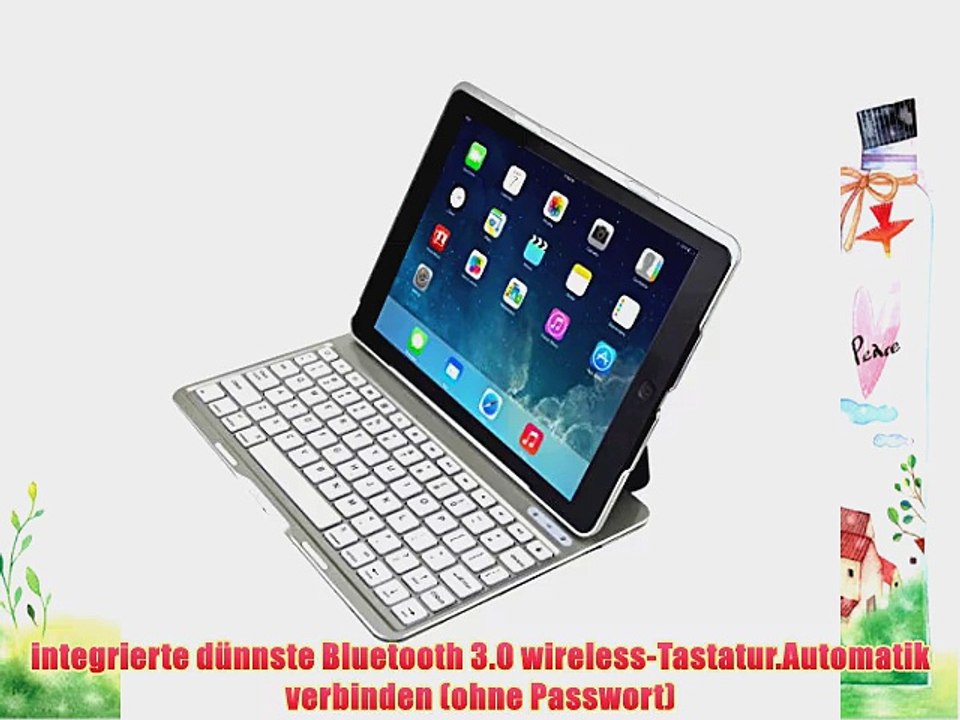 Automatische Verbindung-Bluetooth-Tastatur f?r ipad air mit 7 Farbe Gegenlicht Auswahl der