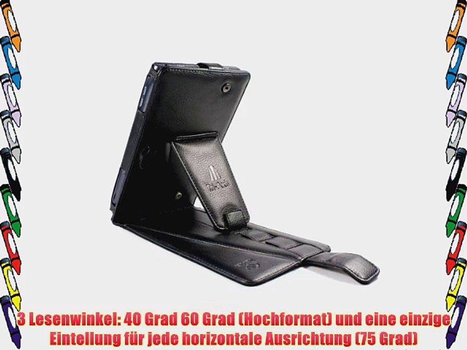 Tuff-Luv Bi-Axis Kunstledertasche H?lle f?r Acer Iconia A100 - schwarz