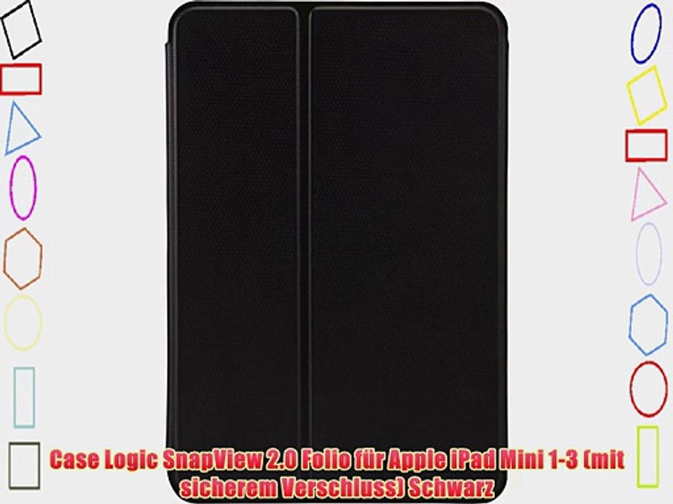 Case Logic SnapView 2.0 Folio f?r Apple iPad Mini 1-3 (mit sicherem Verschluss) Schwarz