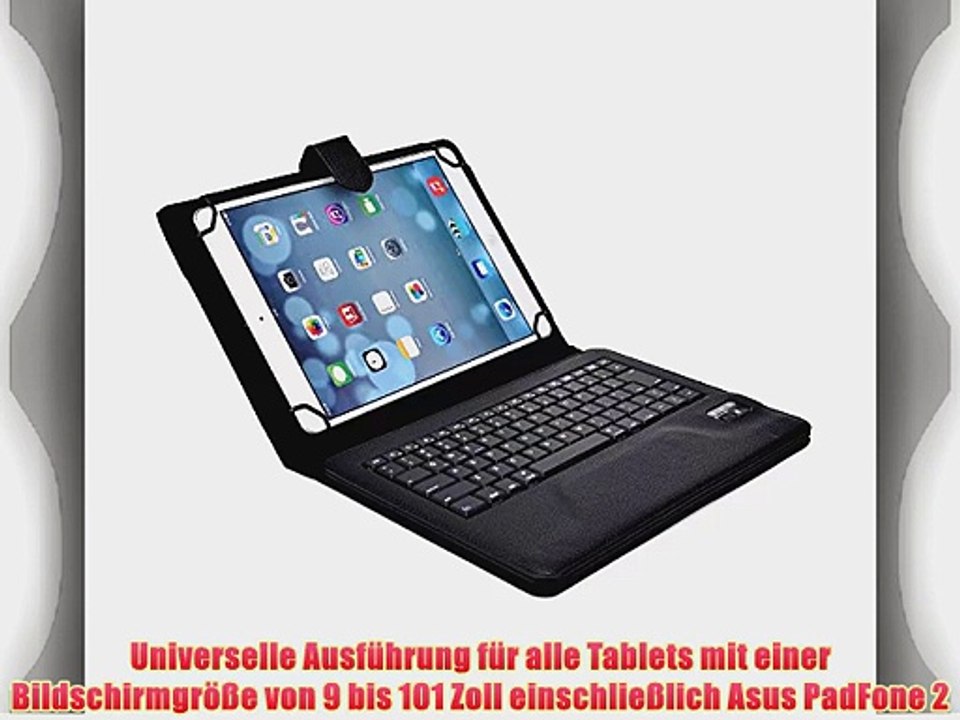 Cooper Cases(TM) Infinite Executive Asus PadFone 2 Universal Folio-Tastatur in Schwarz (Lederh?lle