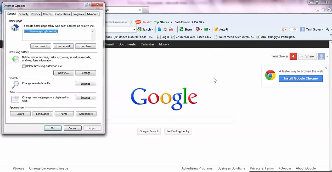 How to get rid of the "only secure content is displayed" message in Internet Explorer