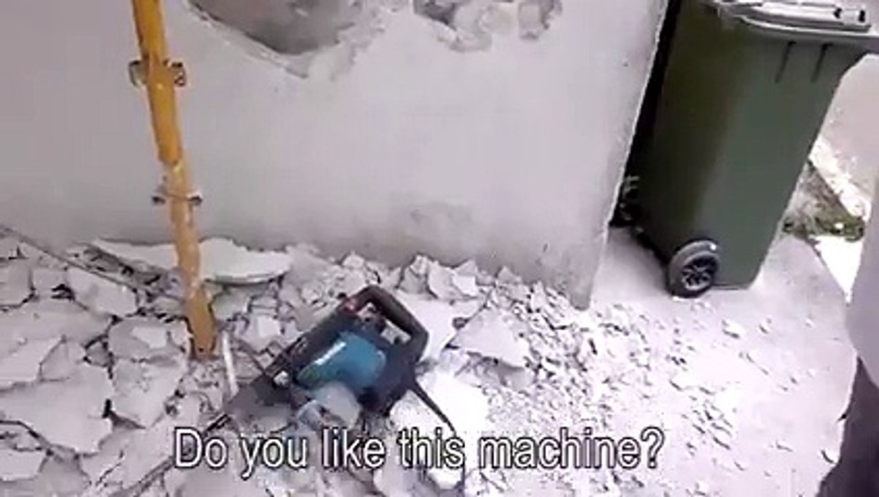Builder showed how to work a jackhammer