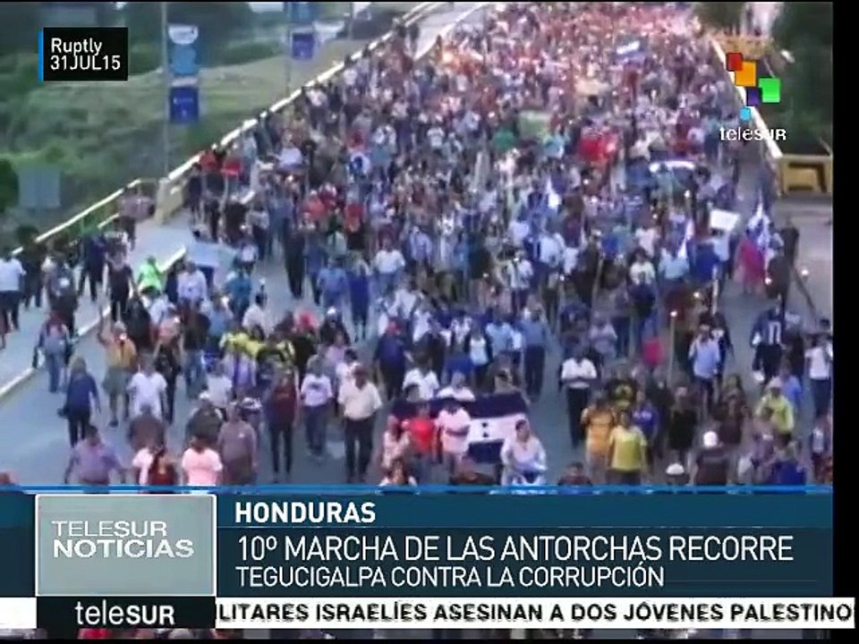 Honduras: décima marcha de las antorchas recorre calles de la capital