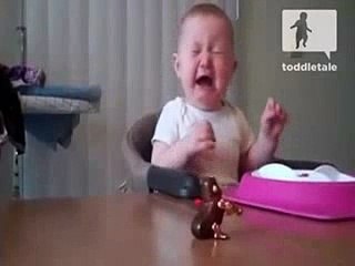 Cute Kid Scares From Toys - Funny Little Bab