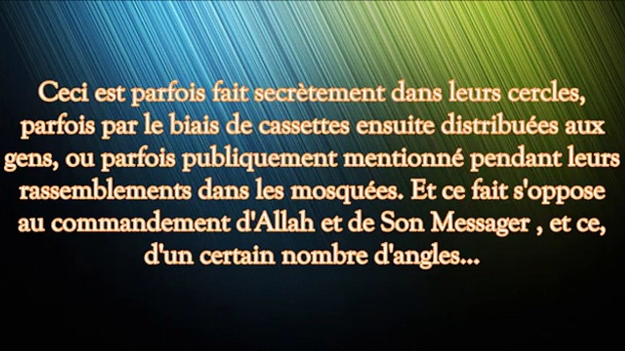 La Fitna du Jarh wa Ta'dil vue par les savants de la Sunnah 6ème partie - Shaykh Sâlih As-Suhaymy