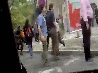 Young Women beaten in streets of Tehran while protesting
