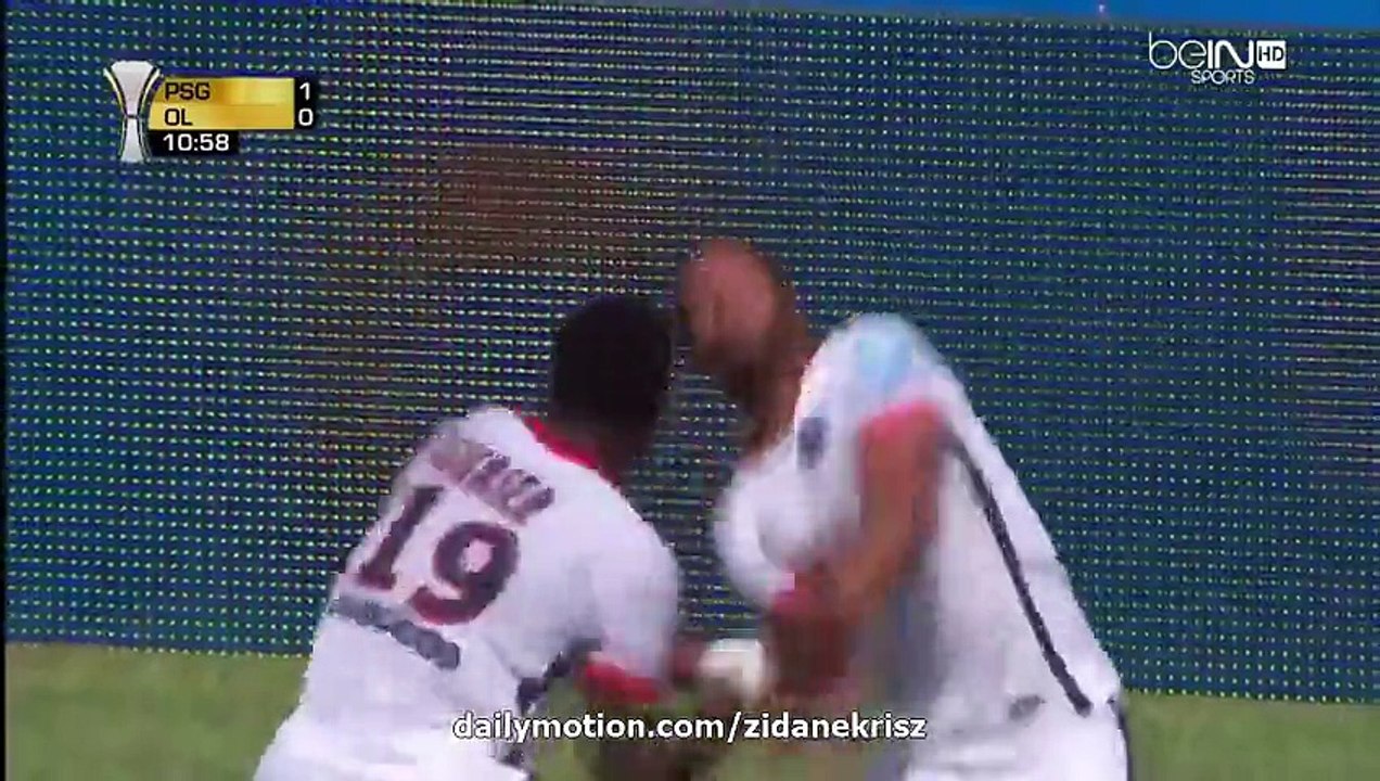 1-0 David Luiz Goal HD _ Paris Saint-Germain v. Olympique Lyon - French Supercup 01.08.2015