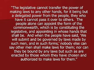Delegated Powers may not be Re-delegated -Principle of Federalism
