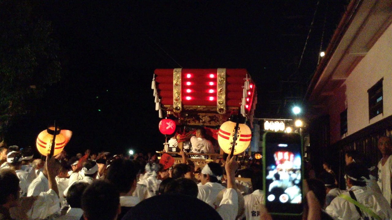 恩智祭り「恩智神社夏季例祭」(八尾市）/ 平成２７年８月１日(土）夜の部 Onji Shrine summer festival ( August 1, 2015) in Yao city of  Osaka, Japan