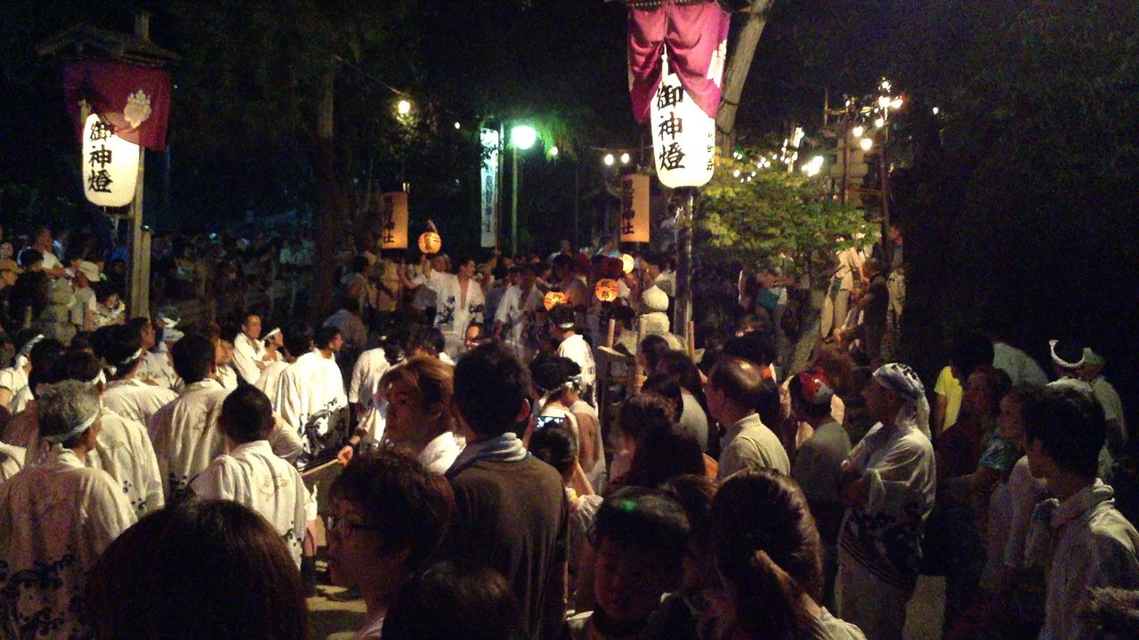 恩智祭り「恩智神社夏季例祭」(八尾市）/ 平成２７年８月１日(土）夜の部 Onji Shrine summer festival ( August 1, 2015) in Yao city of  Osaka, Japan