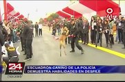 Unidad Canina de la Policía muestra sus habilidades en Desfile Militar