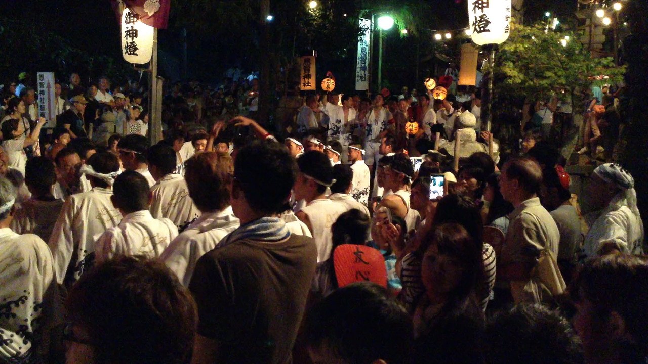 恩智祭り「恩智神社夏季例祭」(八尾市）/ 平成２７年８月１日(土）夜の部 Onji Shrine summer festival ( August 1, 2015) in Yao city of  Osaka, Japan