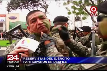 Reservistas del Ejército Peruano participaron en Desfile Militar