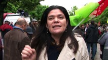 Raquel Garrido contre la Loi Renseignement (Invalides, Paris 4 mai 2015)