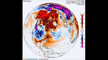 Temperature anomaly forecasts February 2-9, 2014