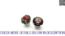 SILVER STUD EARRINGS MADE WITH SPARKLING VOLCANO SWAROVSKI CRYSTAL. HIGH QUALITY 2015