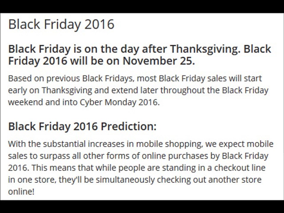 Black Friday 2016