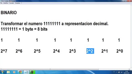 MATEMÁTICAS Conversión de un número binario a decimal MATEMÁTICAS DISCRETAS