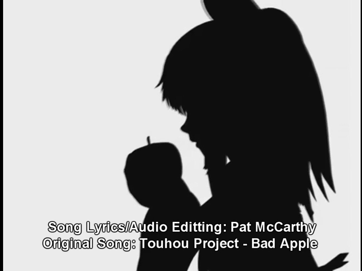Touhou Project Bad Apple English Dub With Lyrics Onscreen Video Dailymotion