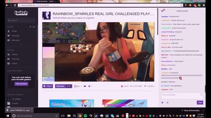 Girl twitch streamer rages at chat