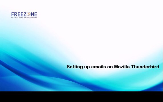 How to set up an email account in Mozilla Thunderbird
