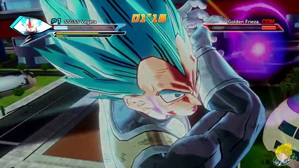 Dragon Ball Xenoverse PS4   SSGSS Vegeta DLC Vs Golden Frieza DLC Gameplay【60FPS 1080P】