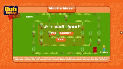 Bob the Builder Muck's Maze Animation Sprout PBS Kids Game Play Walkthrough