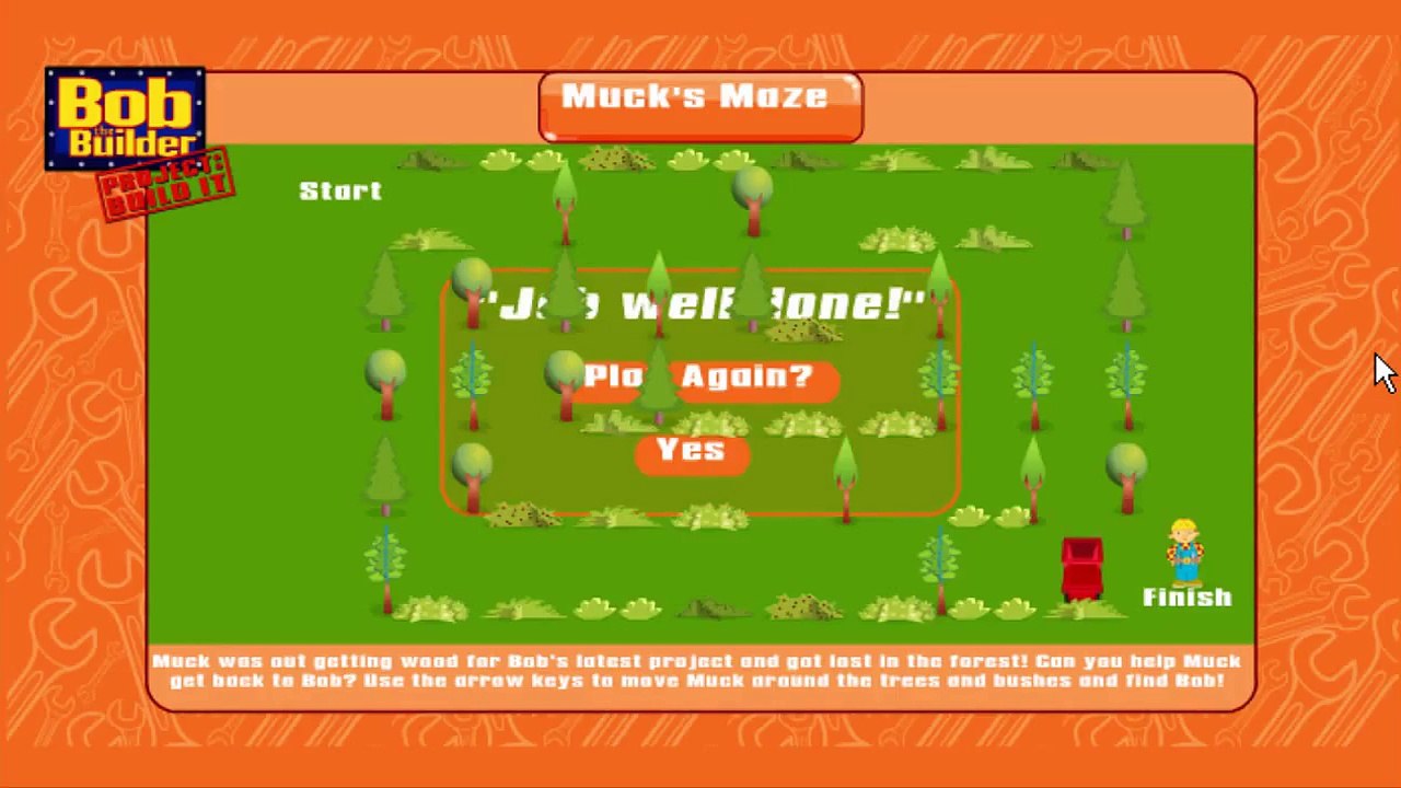 Bob the Builder Muck's Maze Animation Sprout PBS Kids Game Play Walkthrough
