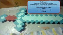 Como hacer una espada de Minecraft real con cartulina.