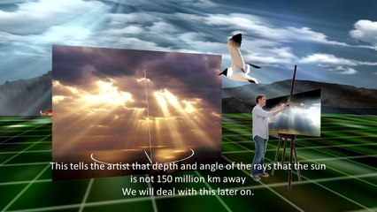 Flat earth and the sun's rays an artist's perspective