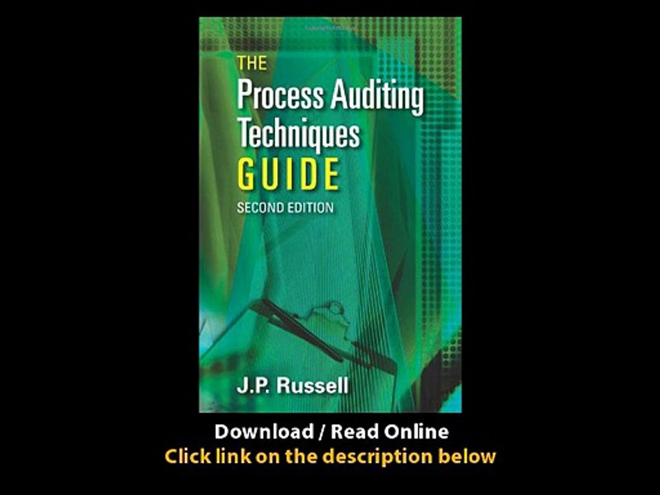 [Download PDF] The Process Auditing and Techniques Guide Second Edition