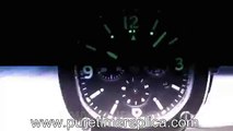 Swiss replica watches replica Burberry Britain Chrono 45mm SS Black Dial on SS Bracelet RONDA Quartz