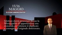 Elezioni amministrative del 15 e 16 maggio 2011: come si vota