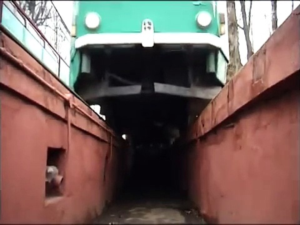 Minsk tramway cabin view