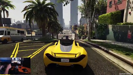 GTA V & LOGITECH G27 - DRIVING AND TUNING THE MCLAREN P1?! [PROGEN T20]