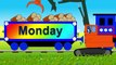 Days of the week song with Choo Choo train. Trains cartoons for children.