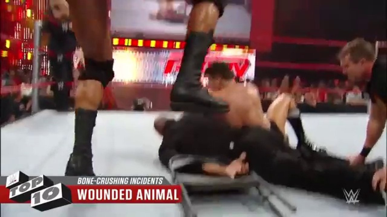 Top 10 WWE Bone crushing incidents