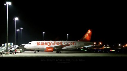 London Southend Airport, Easyjet night-time arrivals, January 2014