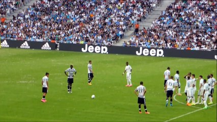 OM / JUVENTUS : coup franc de Paul Pogba sur le poteau