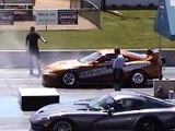 Toyota Supra 8.90 sec vs Dodge Viper GTS drag