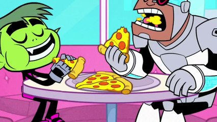 Cyborg & Beast Boy's Pizza Staring Contest   Teen Titans Go! Full Cartoon HOT 2015 Funny Video