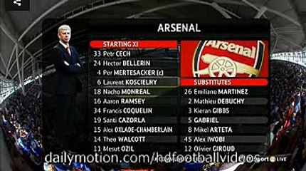 Line Up Information Arsenal v. Chelsea