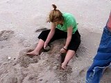Loli making Sand Tits