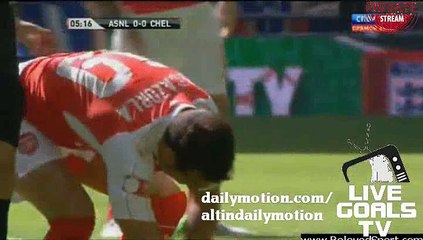 Santi Cazorla Injured Chelsea 0-0 Arsenal - ECS Final - 02.08.2015