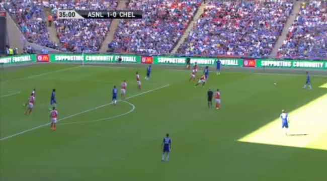 Arsenal vs Chelsea Goal Alex Oxlade-Chamberlain 1-0