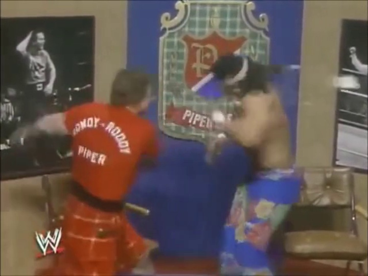 ⁣Former WWE fighter Roddy Piper broke entire TV set!! RIP Roddy Piper